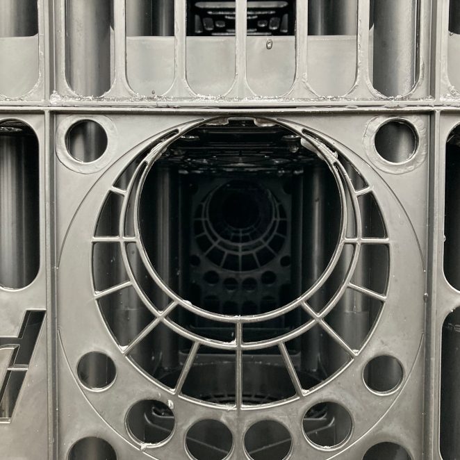 A close up of Stormbox E retention crate | Pipelife