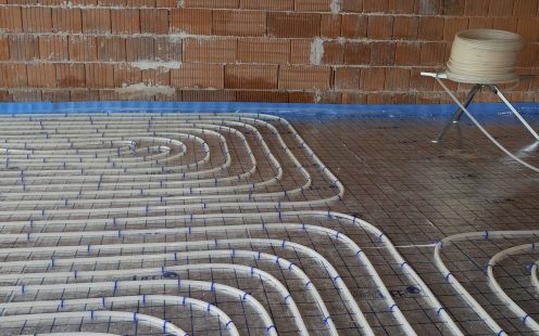 Underfloor heating for the building