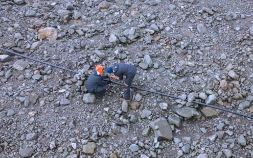 The installation of the pipes was carried out by Assoc. Prof. Tsankov and his team