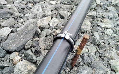 The installation of the pipes