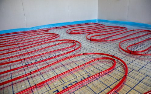 prefab underfloor heating panels-installed