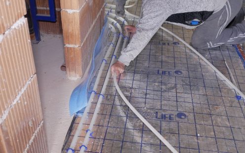 Underfloor heating for the building