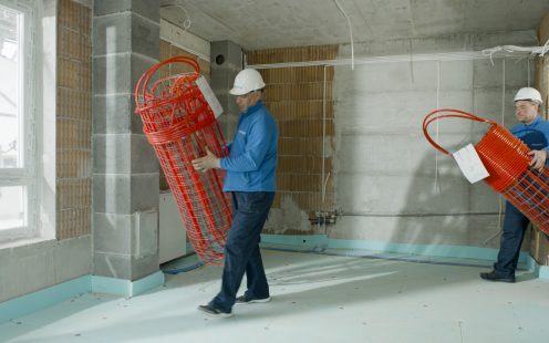 Installation of prefabricated hydronic underfloor heating in a state-of-the-art apartment building in Varna | Pipelife