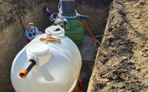 Waste water treatment station  installation