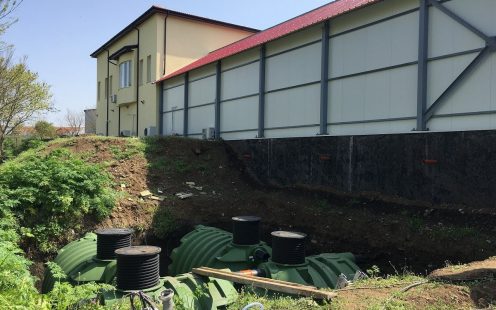 Waste water treatment station  installation