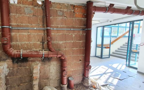 Master 3 Plus pipes installed in elementary school Vienna 1210