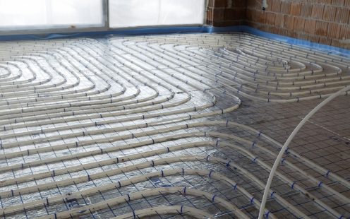 Underfloor heating for the building